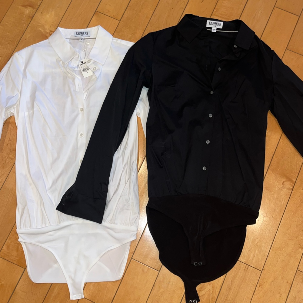 BRAND NEW Black and White EXPRESS Button-Up Bodysuits